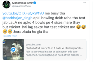 Harbhajan Singh and Mohammad Amir Fight on twitter